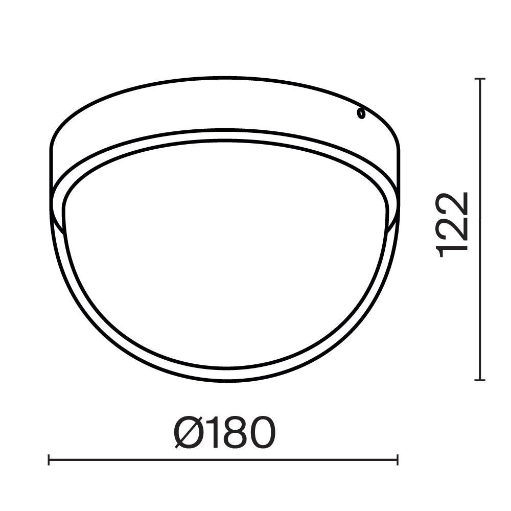 Plafoniera din Aluminiu/Plastic Gri grafit H12.2xD18cm Mon