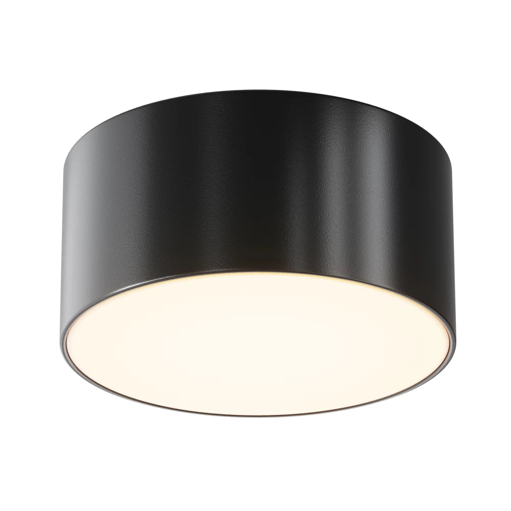 Spot aplicat din Aluminiu/Plastic Negru H5.8xD12cm Zon IP