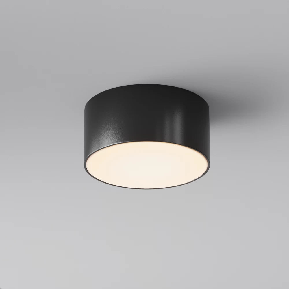 Spot aplicat din Aluminiu/Plastic Negru H5.8xD12cm Zon IP