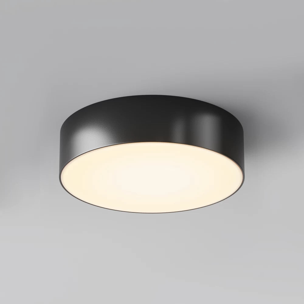 Plafoniera din Aluminiu/Plastic Negru H5.8xD22cm Zon IP