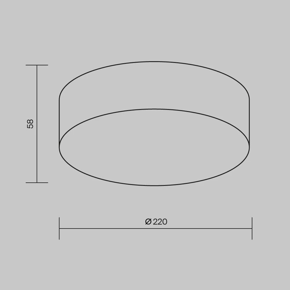 Plafoniera din Aluminiu/Plastic Negru H5.8xD22cm Zon IP
