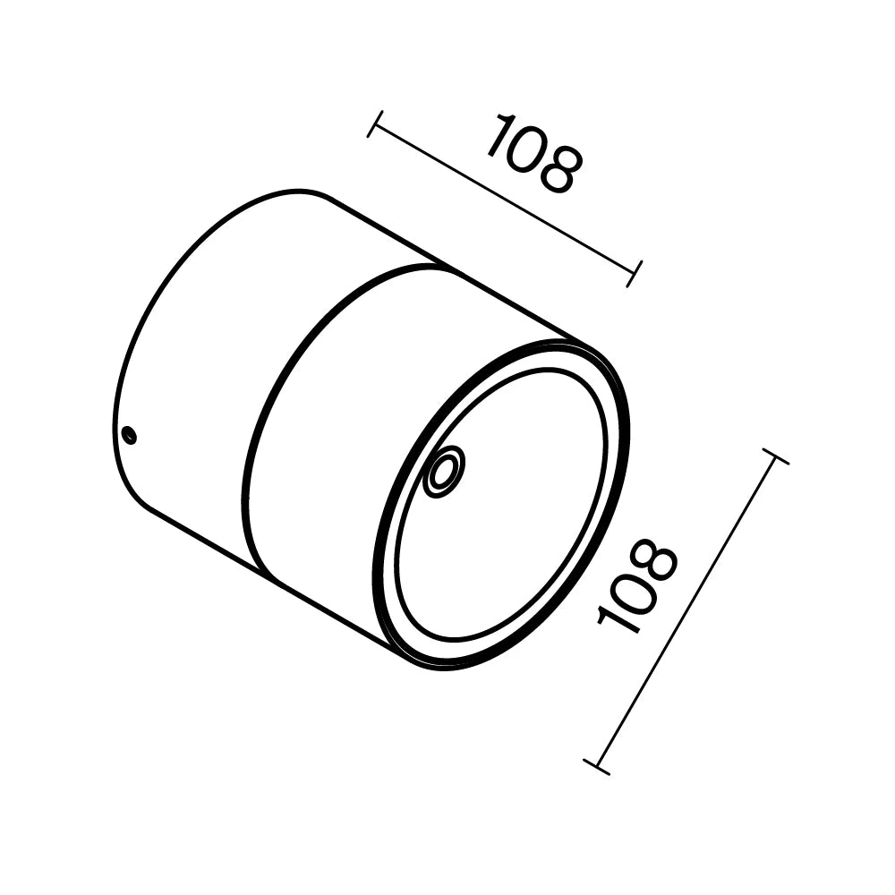 Spot aplicat din Metal/Sticla Gri grafit H10.8xD10.8cm Spin