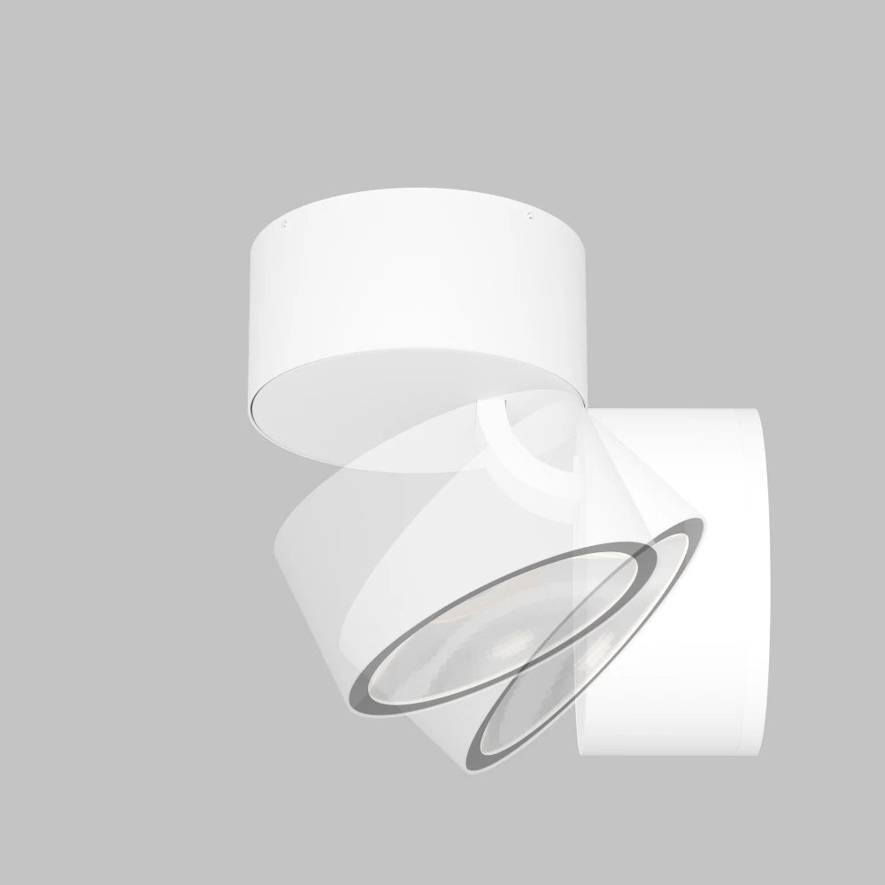 Spot aplicat din Metal/Sticla Alb H10.8xD10.8cm Spin