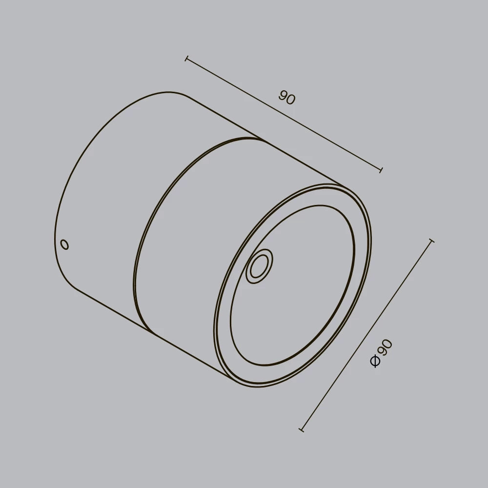 Spot aplicat din Metal/Sticla Gri grafit H9xD9cm Spin