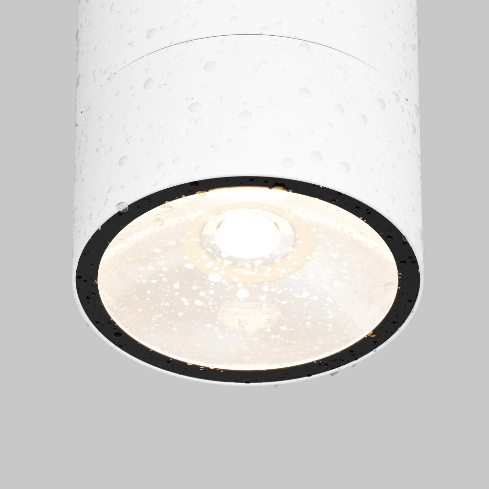 Spot aplicat din Metal/Sticla Alb H9xD9cm Spin