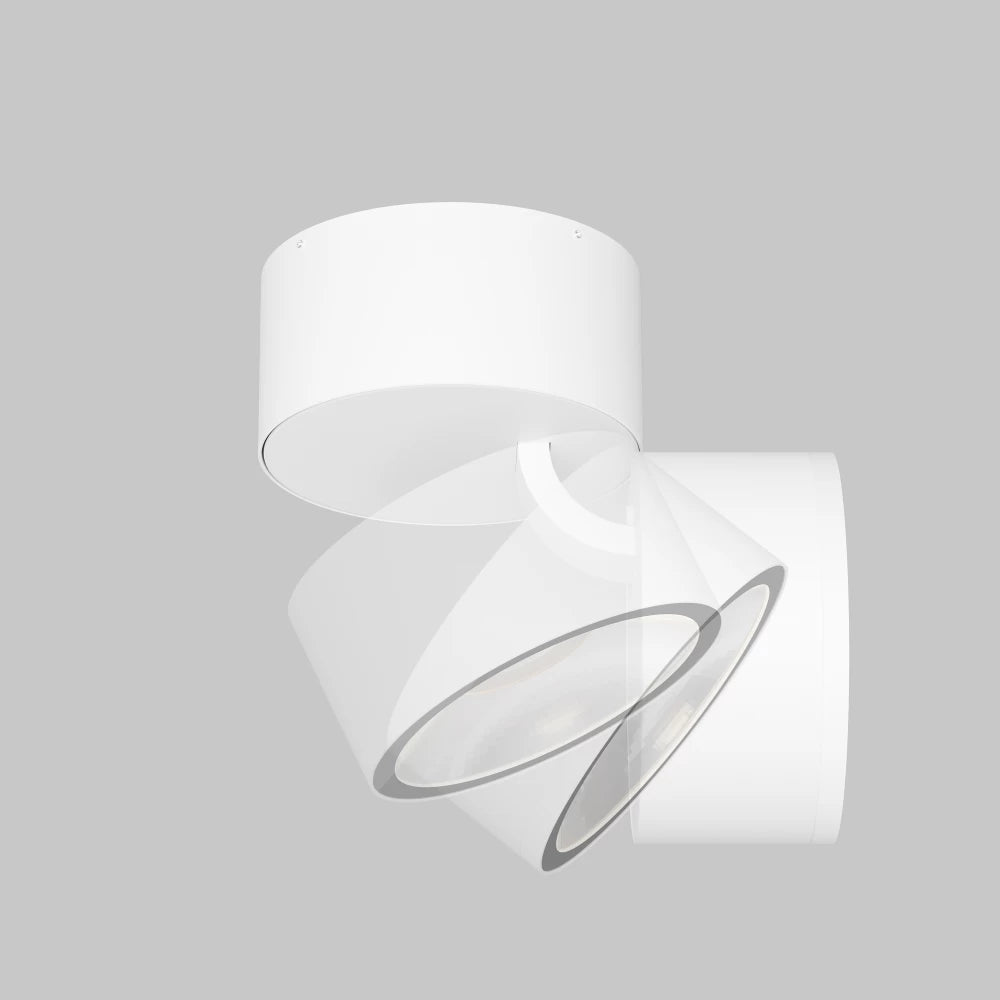 Spot aplicat din Metal/Sticla Alb H9xD9cm Spin