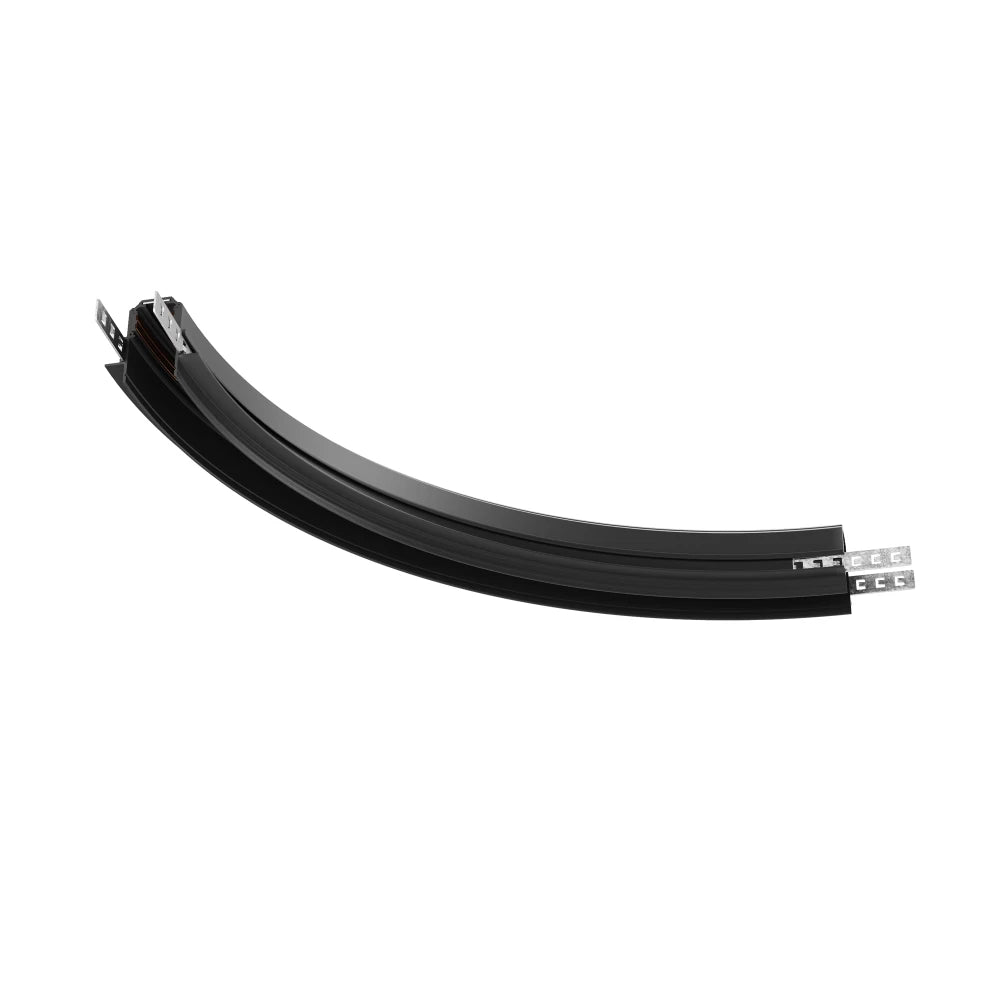 Conector semicer pentru sina gips-carton 12.5mm Radius Exility din Aluminiu Negru