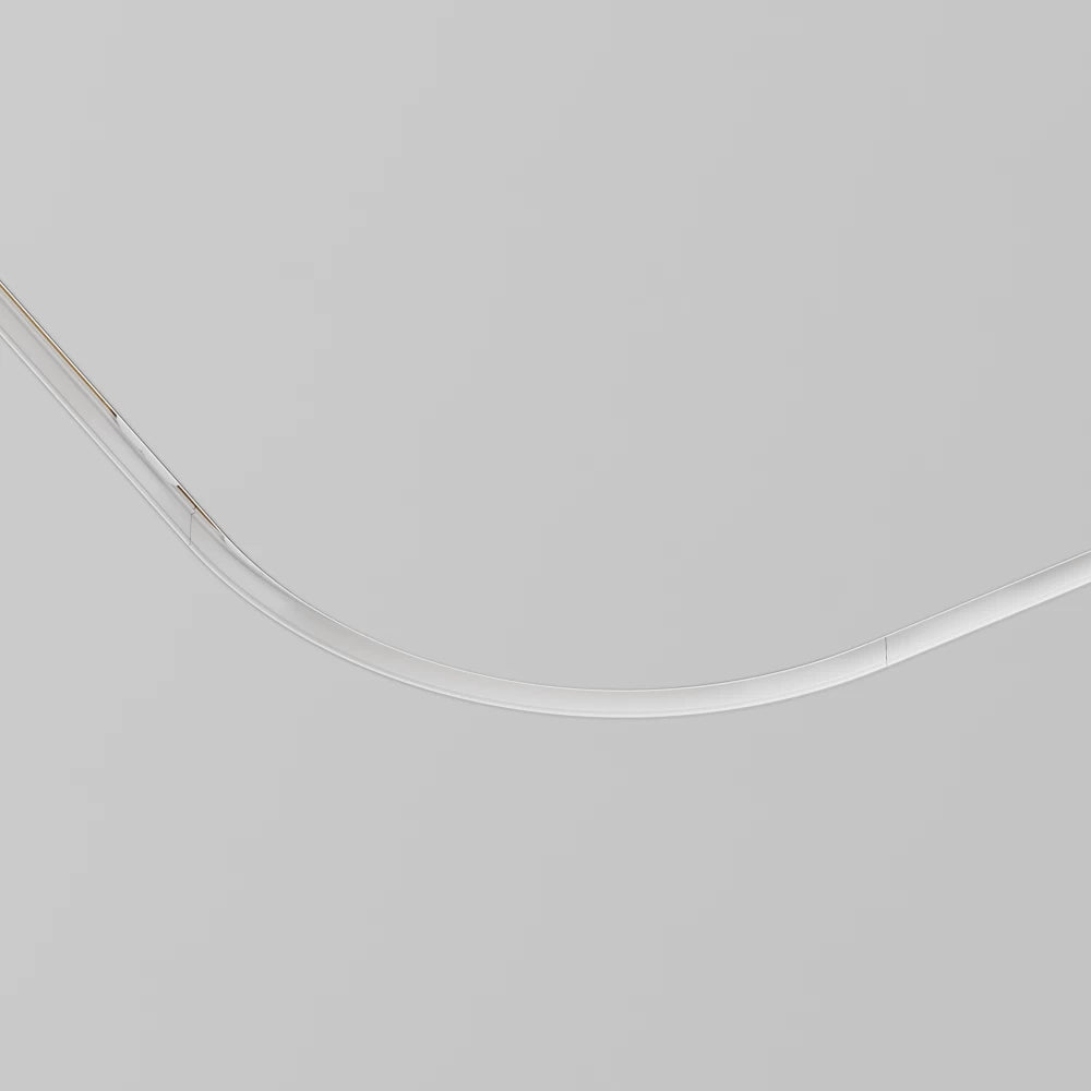 Conector semicer pentru sina gips-carton 12.5mm Radius Exility din Aluminiu Alb