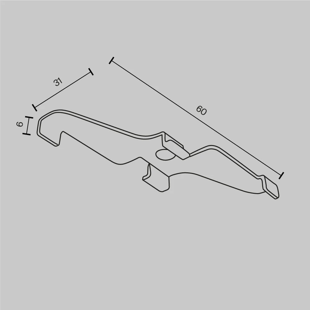 Accesoriu de prindere pentru sina aplicata Exility din Metal Alb