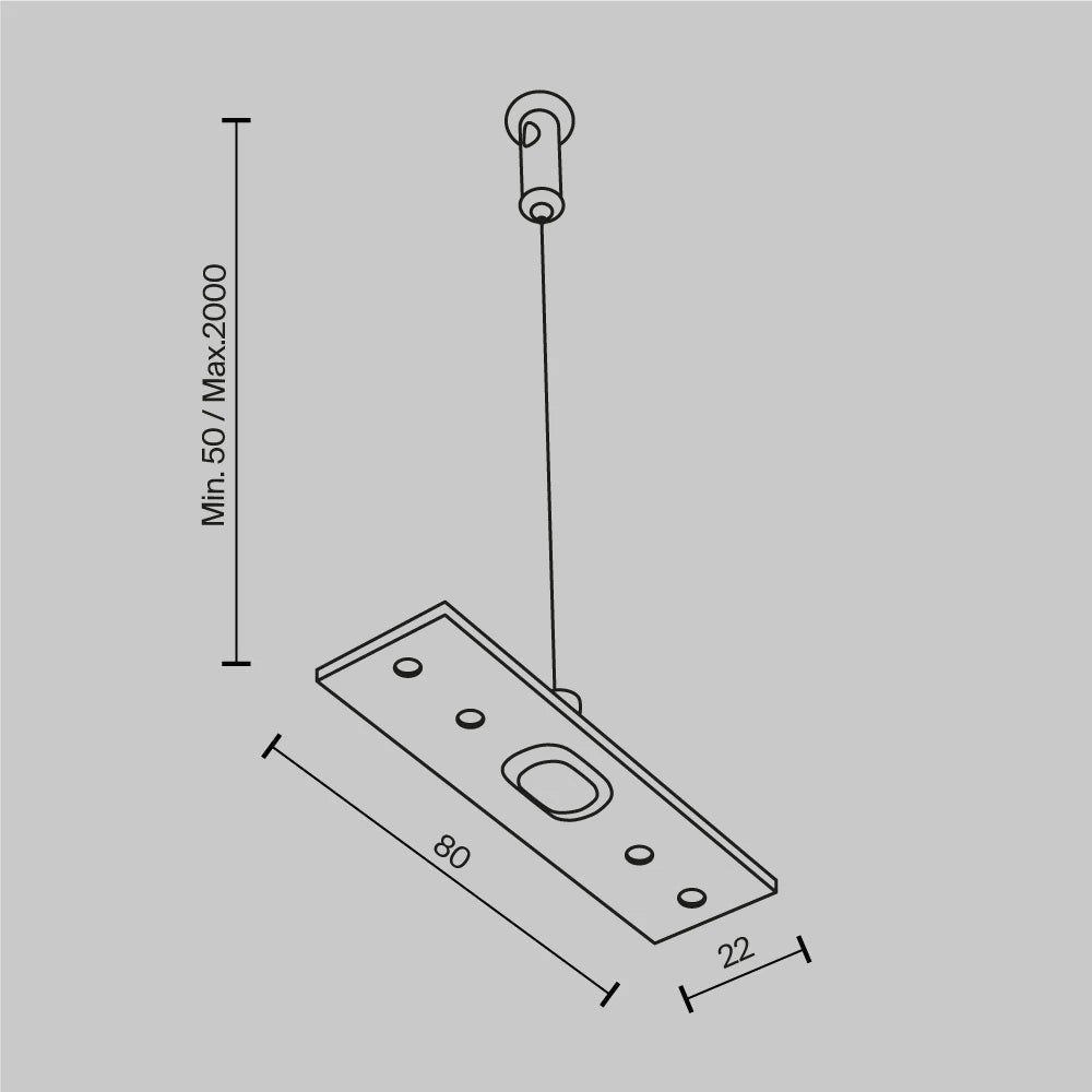 Kit suspensie 2 buc Exility din Metal Alb