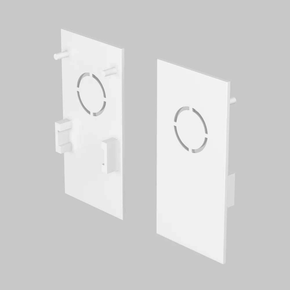 Set 2 capace sina aplicata Exility din Plastic Alb