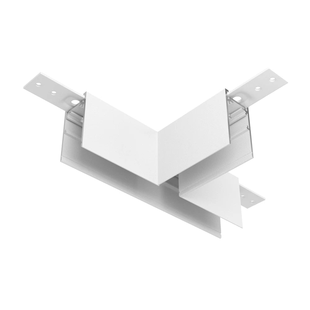 Conector T pentru sina aplicata Exility din Aluminiu Alb
