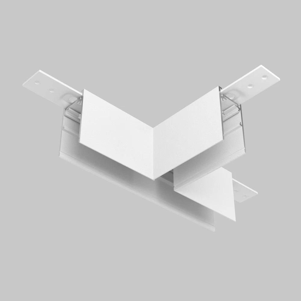 Conector T pentru sina aplicata Exility din Aluminiu Alb