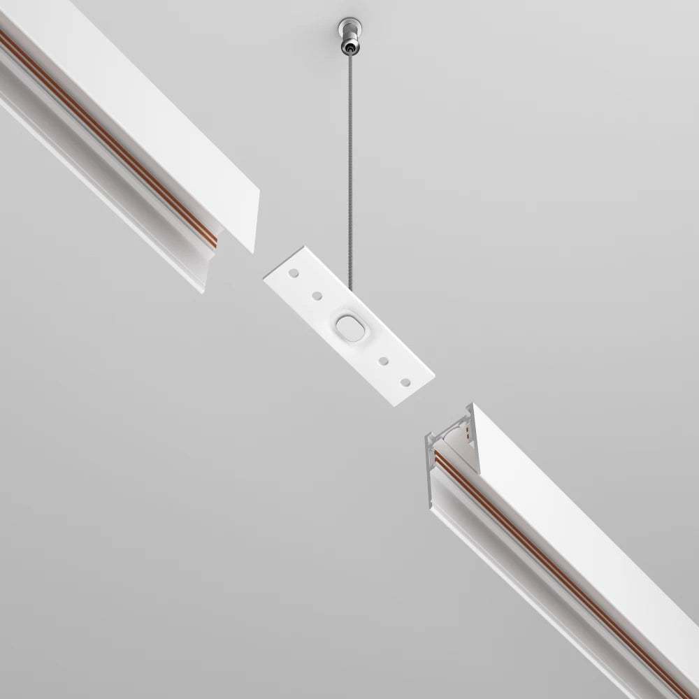 Conector drept Exility din Metal Alb