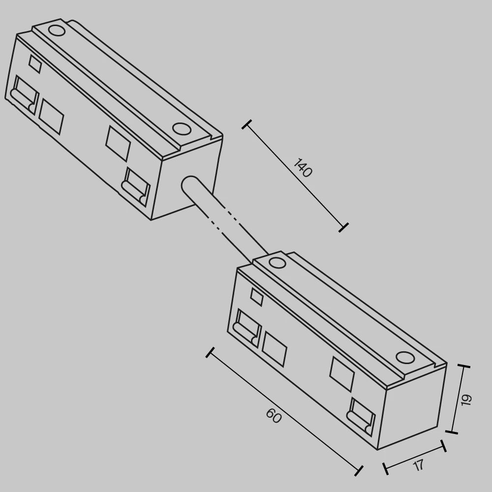 Conector de alimentare flexibil din Plastic Alb