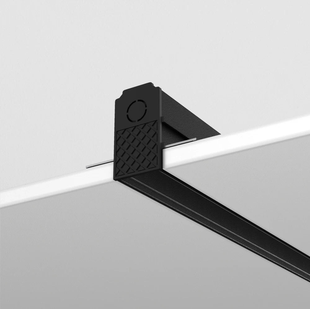 Sina 2 metri incastrata gips-carton 12.5mm Exility din Aluminiu Negru