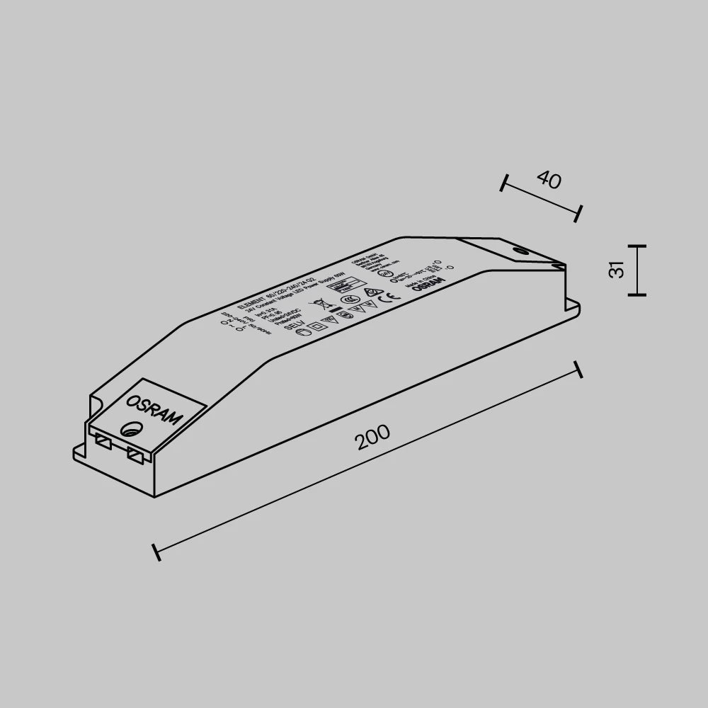 Sursa de alimentare 60W 24V din Plastic Alb Flarity