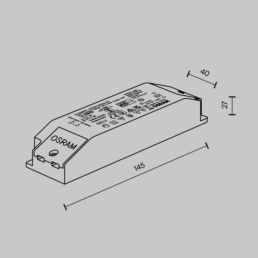 Sursa de alimentare 30W 24V din Plastic Alb Flarity
