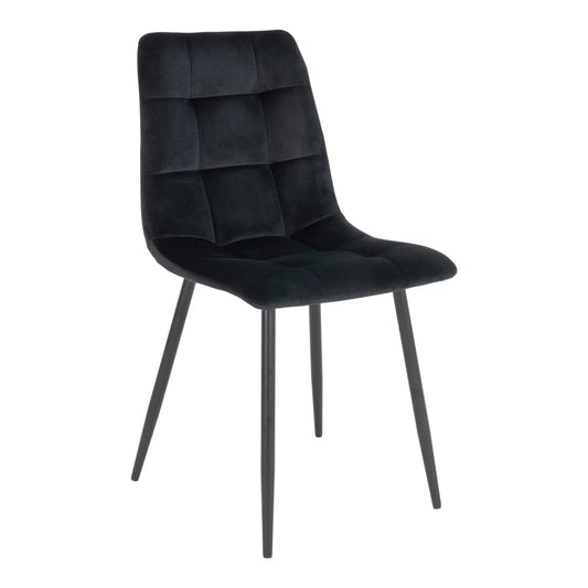 Set 2 scaune din Metal Negru si Catifea Negru H86xL44xA55cm Middelfart