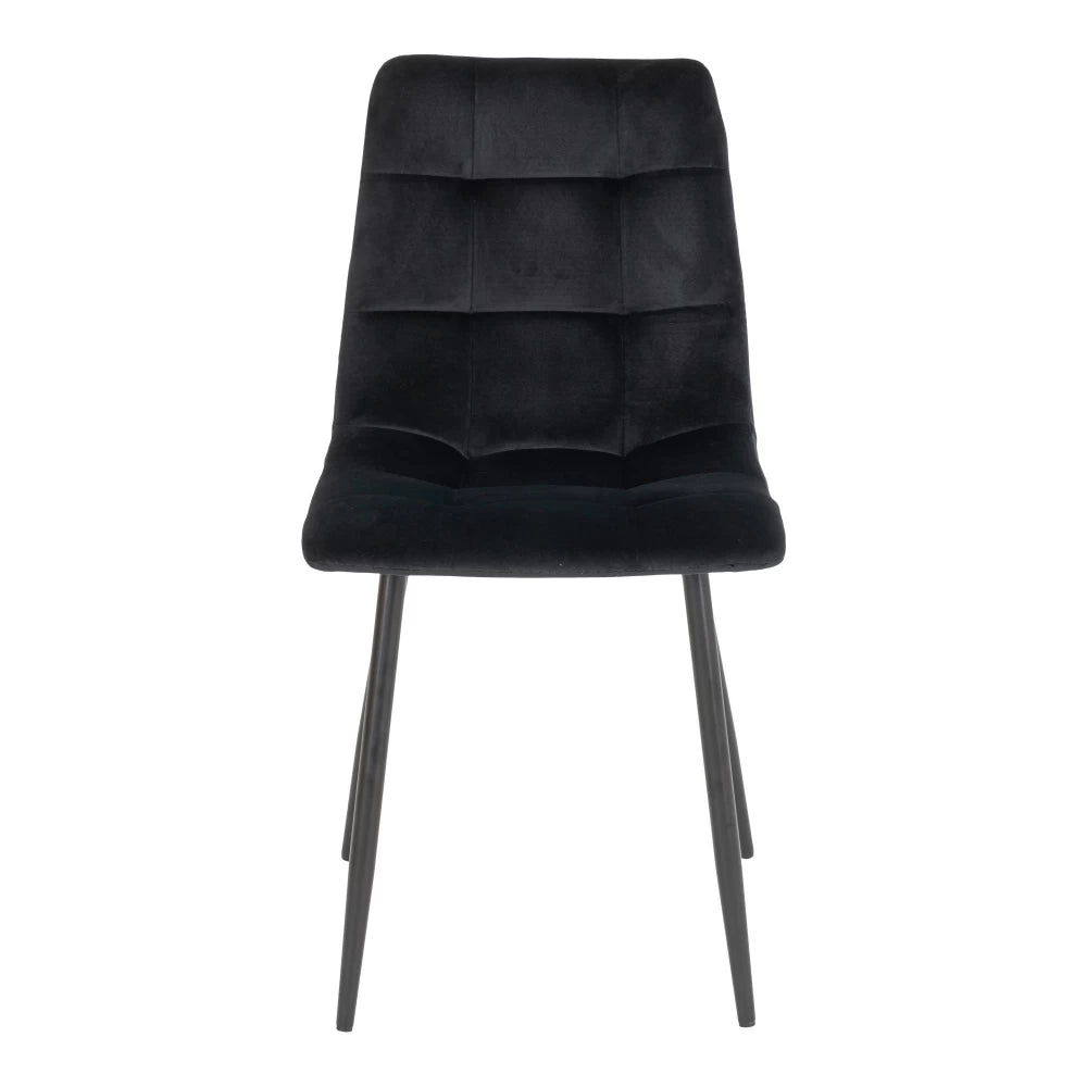 Set 2 scaune din Metal Negru si Catifea Negru H86xL44xA55cm Middelfart