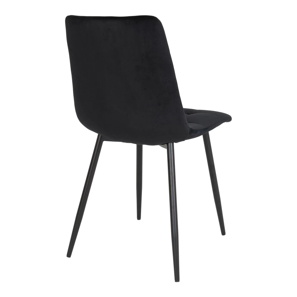 Set 2 scaune din Metal Negru si Catifea Negru H86xL44xA55cm Middelfart