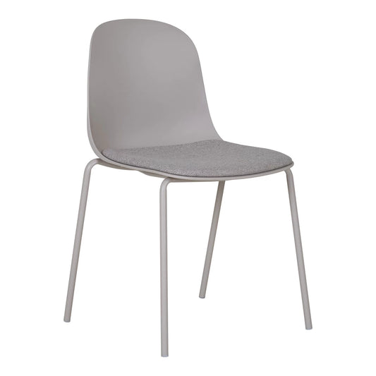 Set 2 scaune din Metal/Plastic Gri si Stofa Gri H85xL50xA53cm Madalena