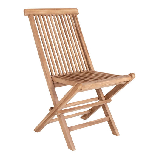 Set 2 scaune de exterior din Lemn de tec Maro H89xL46xA62cm Toledo