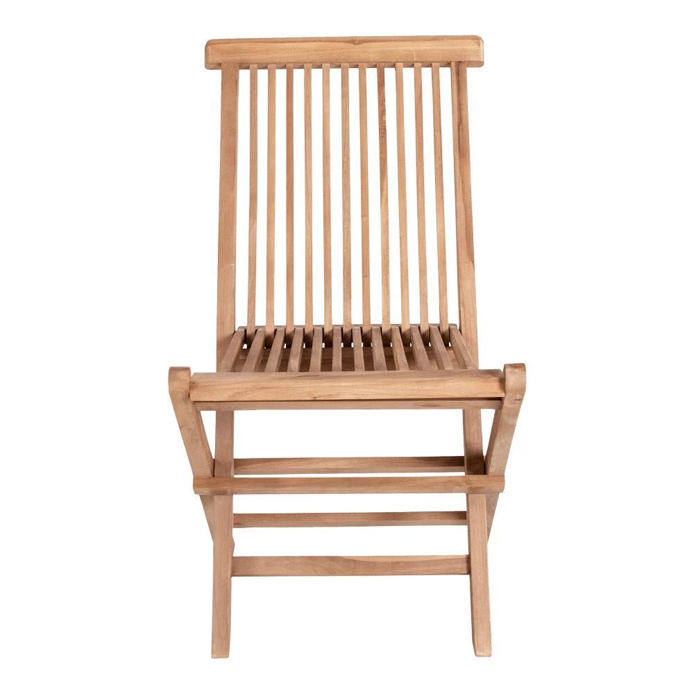Set 2 scaune de exterior din Lemn de tec Maro H89xL46xA62cm Toledo