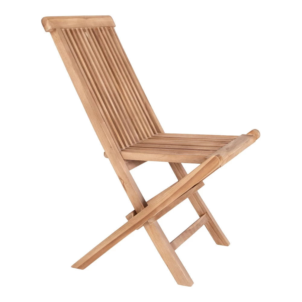 Set 2 scaune de exterior din Lemn de tec Maro H89xL46xA62cm Toledo