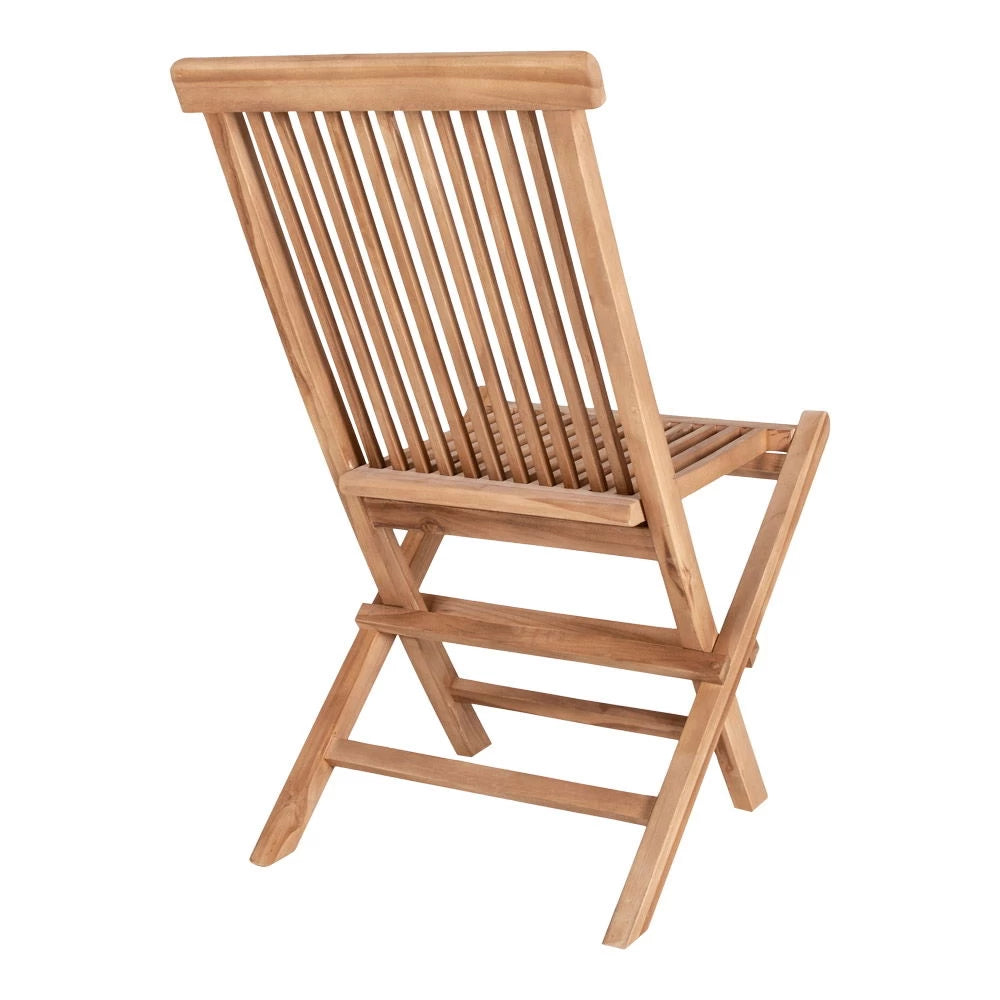 Set 2 scaune de exterior din Lemn de tec Maro H89xL46xA62cm Toledo