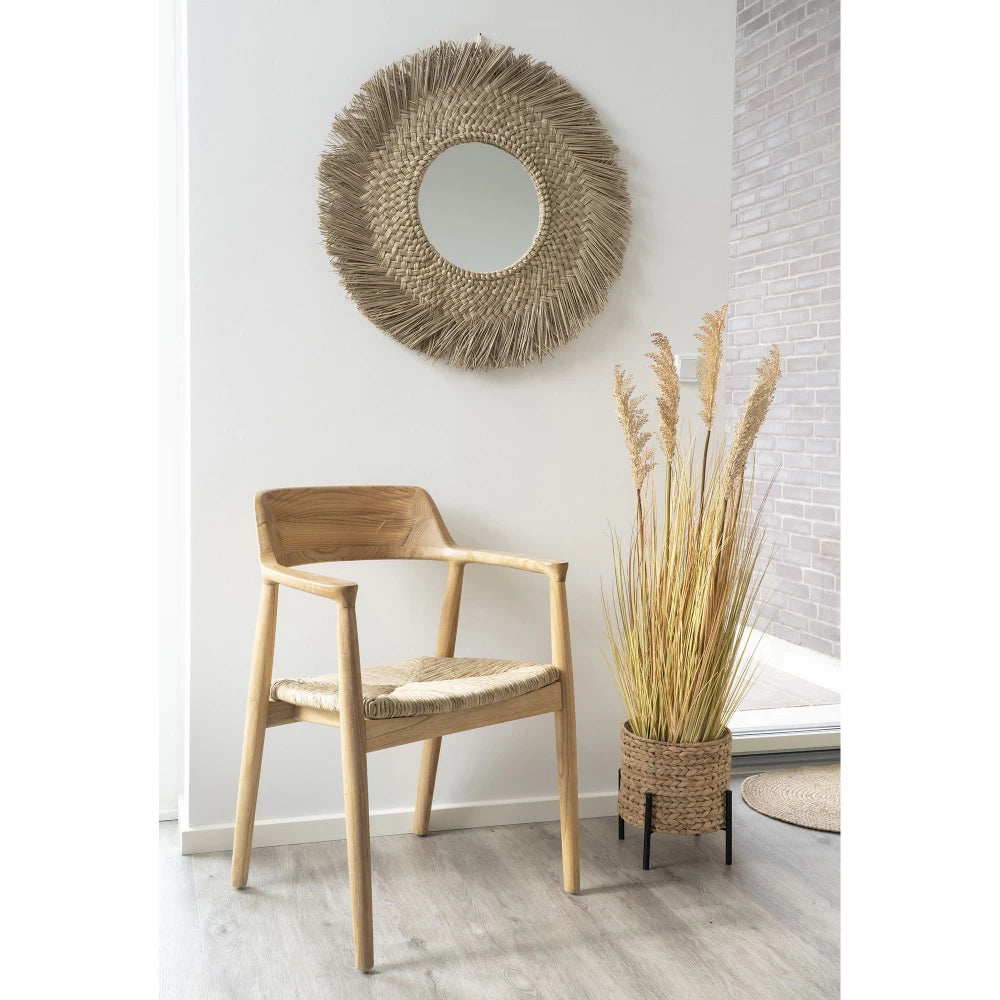 Set 2 scaune din Lemn Maro si Ratan Maro H78xL58xA56cm Getafe