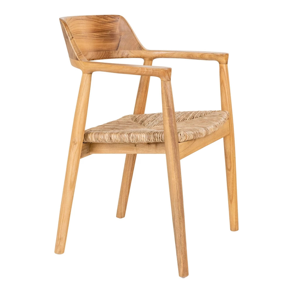 Set 2 scaune din Lemn Maro si Ratan Maro H78xL58xA56cm Getafe