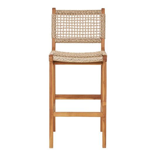 Scaun de insula din Lemn de tec Maro si Ratan Maro H94xL45xA50cm Derby
