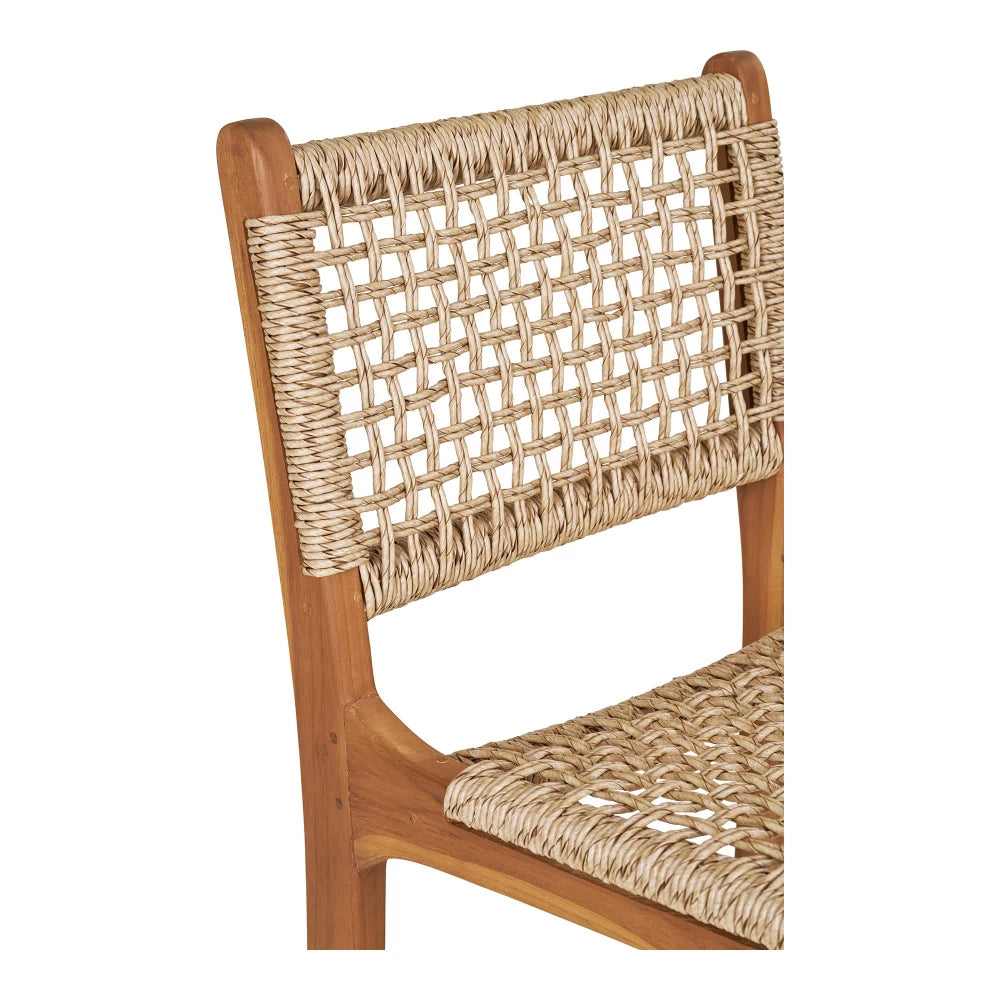 Scaun de insula din Lemn de tec Maro si Ratan Maro H94xL45xA50cm Derby
