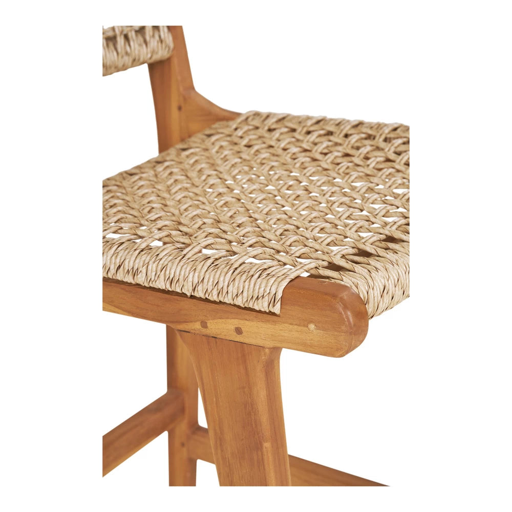 Scaun de insula din Lemn de tec Maro si Ratan Maro H94xL45xA50cm Derby