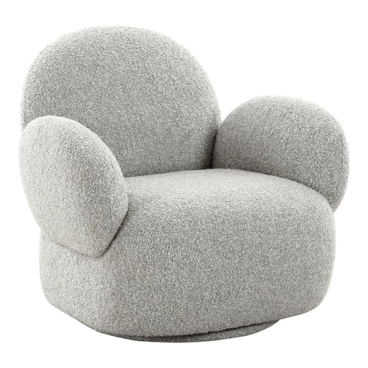 Fotoliu din Placaj/Spuma Gri si Stofa boucle Gri H81xL85xA87cm Messina