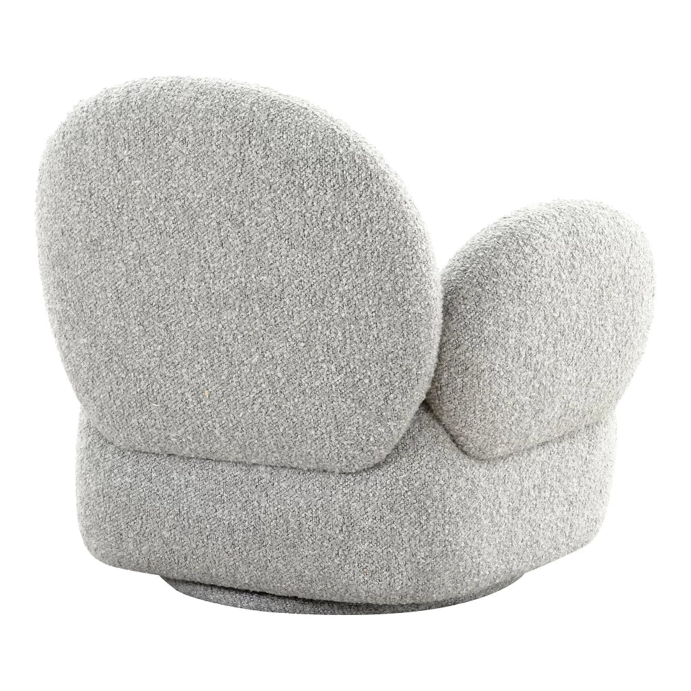 Fotoliu din Placaj/Spuma Gri si Stofa boucle Gri H81xL85xA87cm Messina