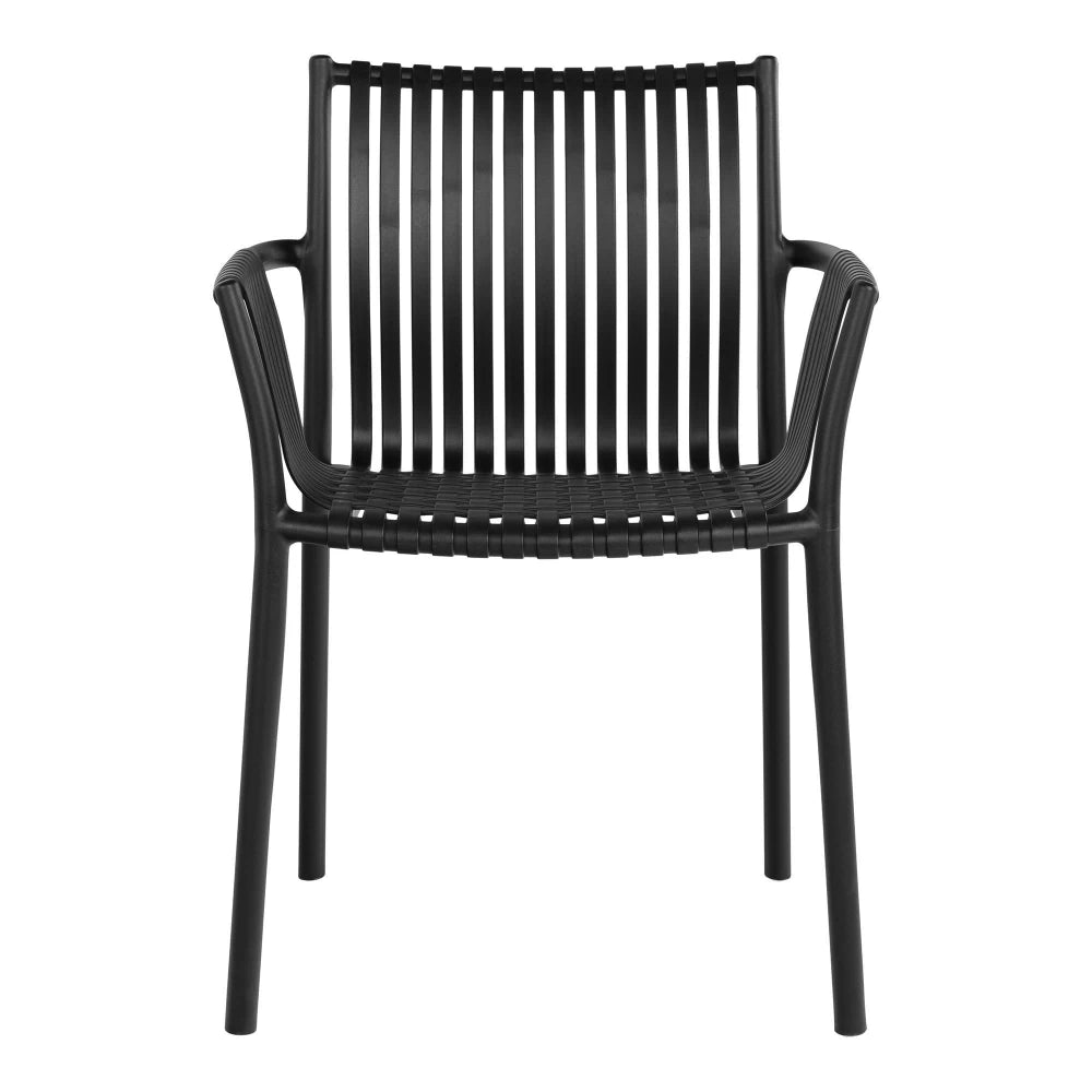 Set 4 scaune de exterior din Polipropilena Negru H82.5xL59.5cm Tulsa
