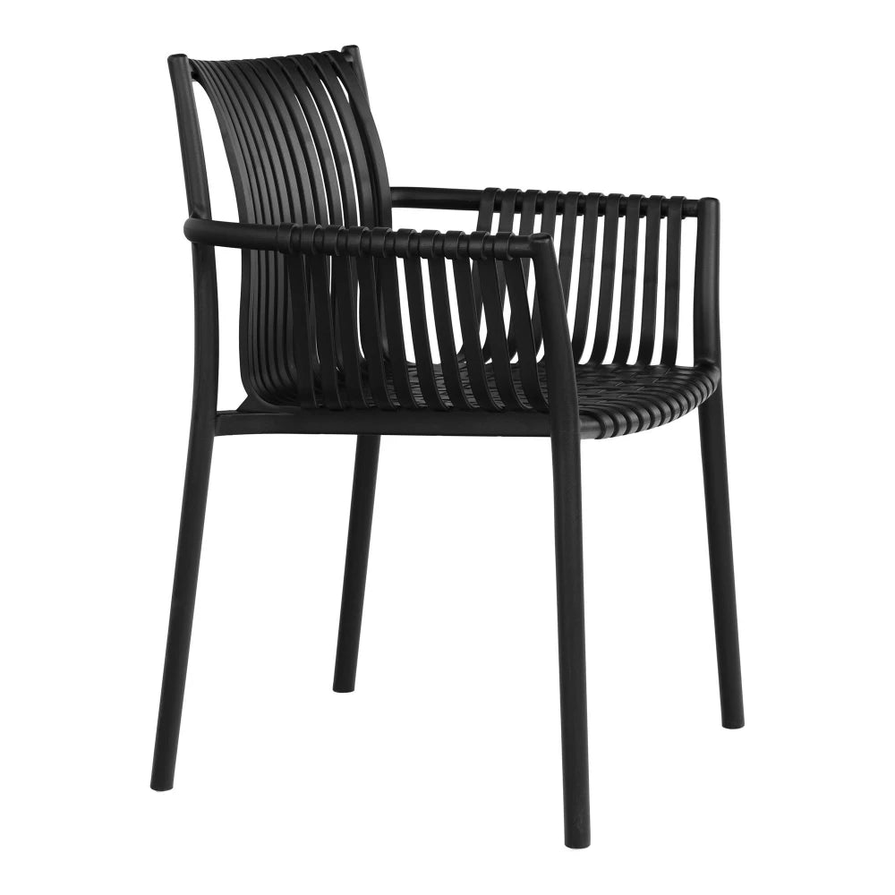 Set 4 scaune de exterior din Polipropilena Negru H82.5xL59.5cm Tulsa