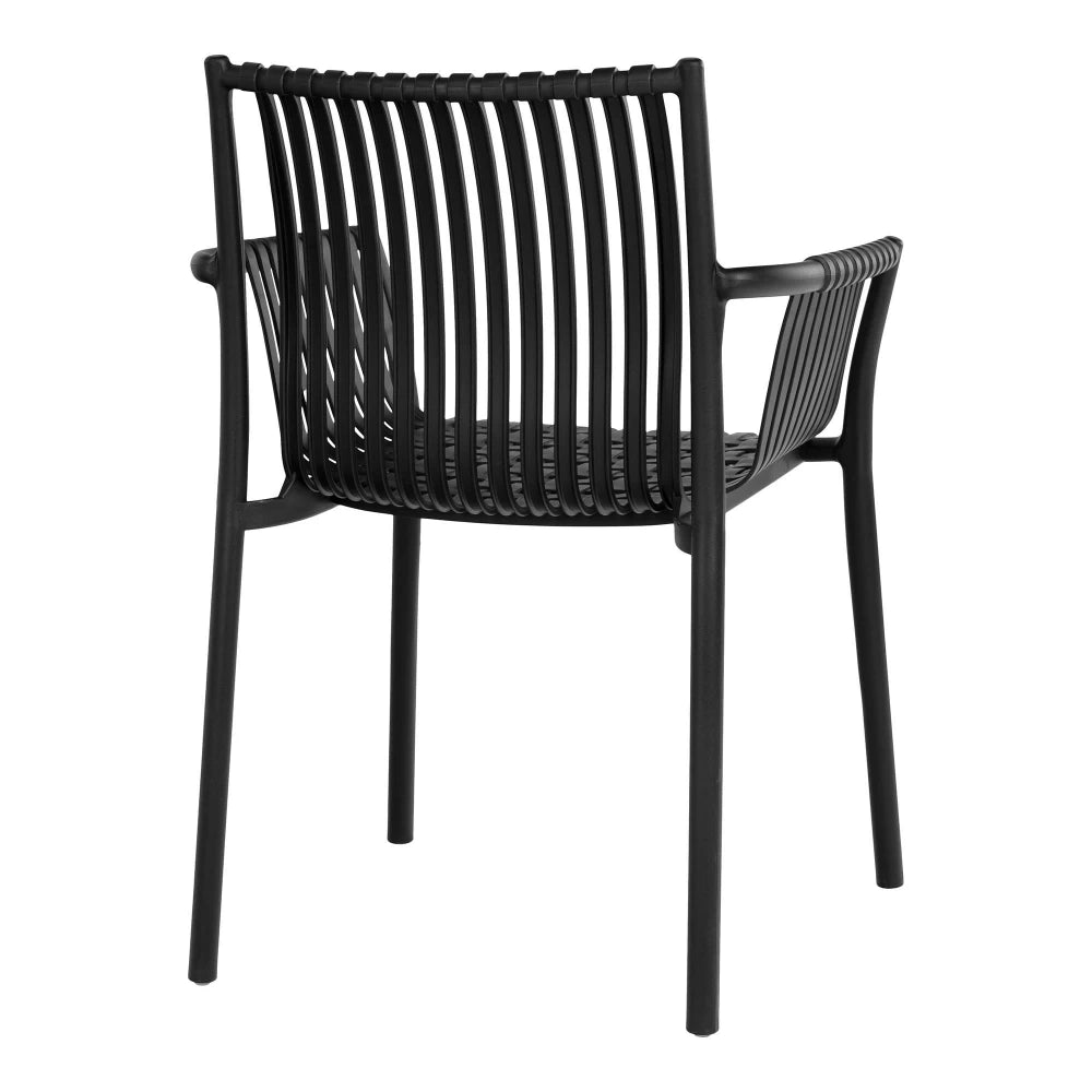 Set 4 scaune de exterior din Polipropilena Negru H82.5xL59.5cm Tulsa