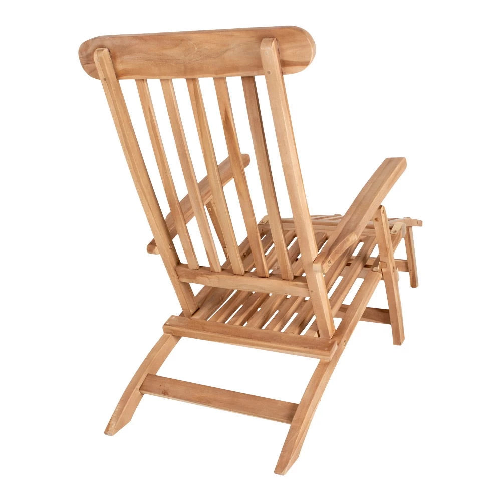 Sezlong de exterior din Lemn de tec Maro H95xL150cm Arrecife