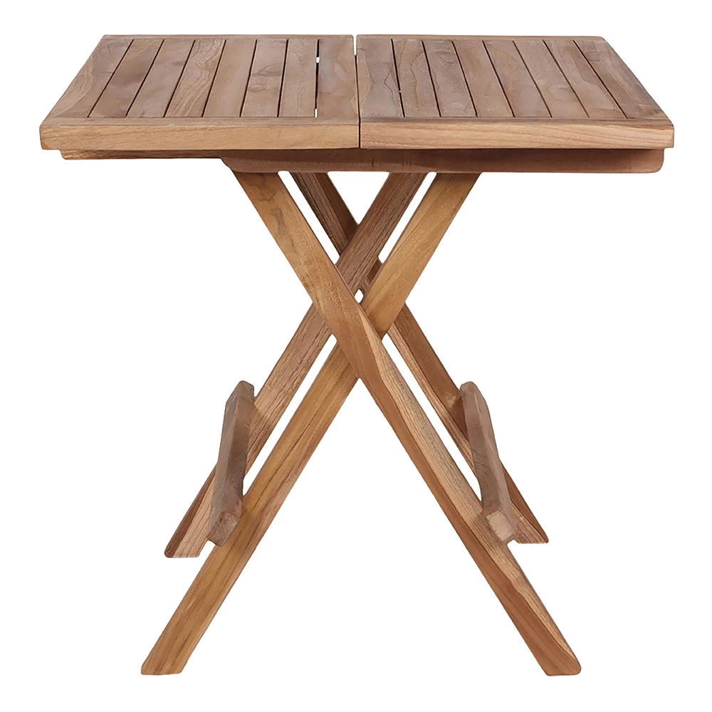 Masuta laterala de exterior din Lemn de tec Maro H50xL50cm Bilbao