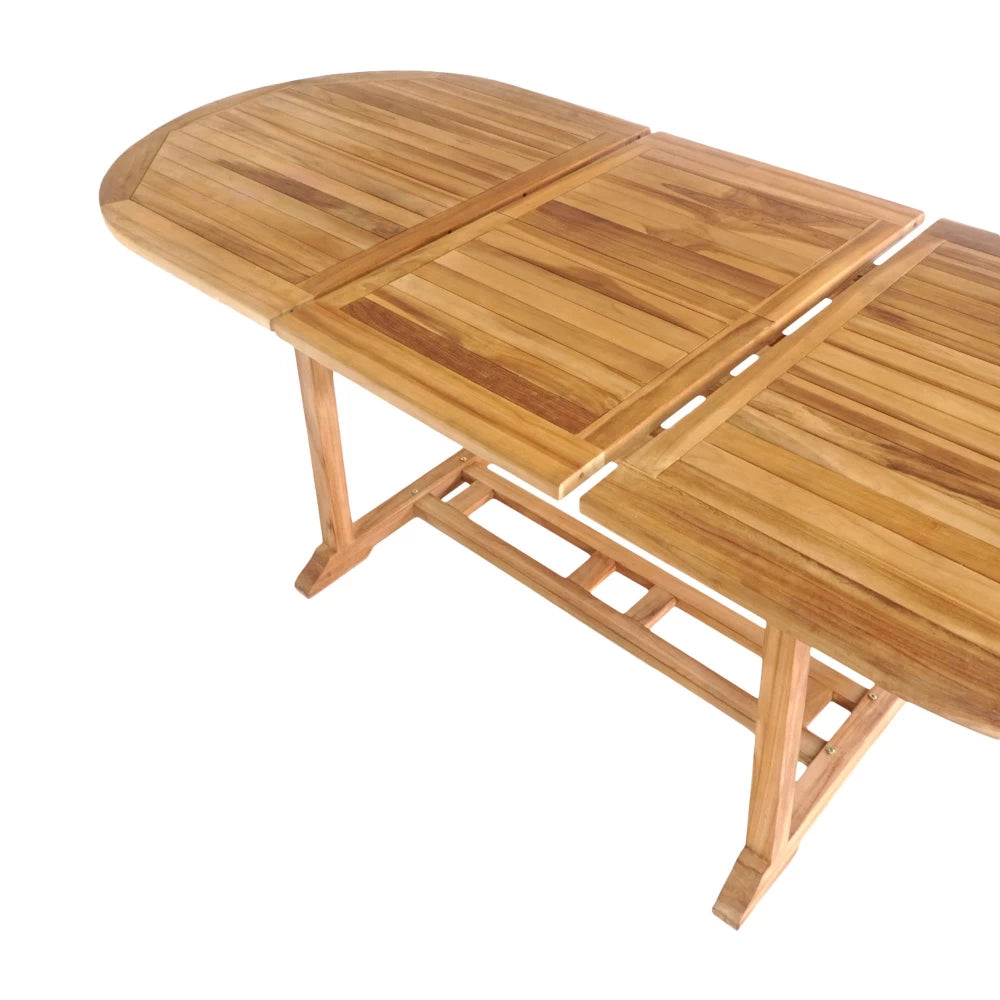 Masa extensibila de exterior din Lemn de tec Maro H75xL180-240cm Salamanca