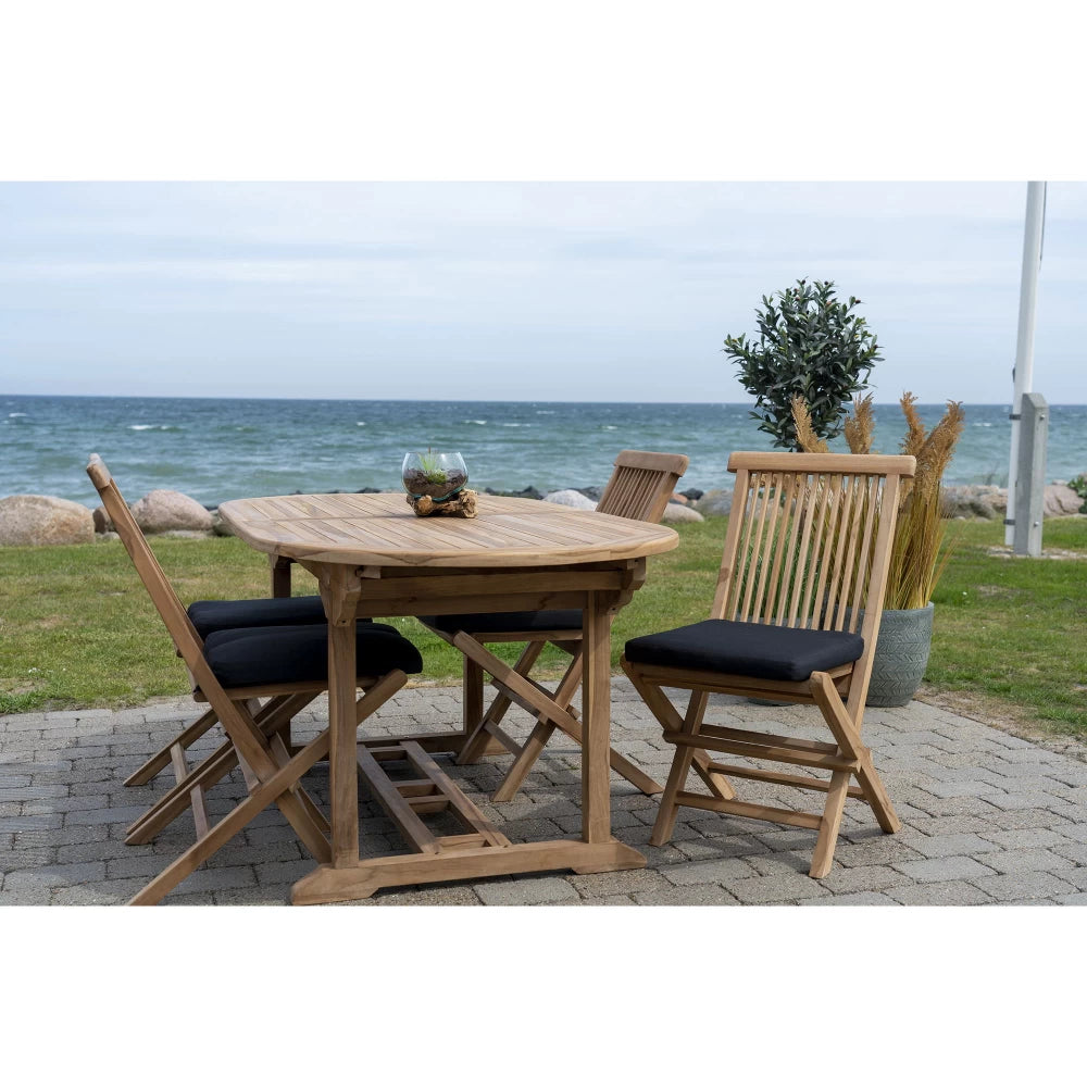 Masa extensibila de exterior din Lemn de tec Maro H75xL180-240cm Salamanca
