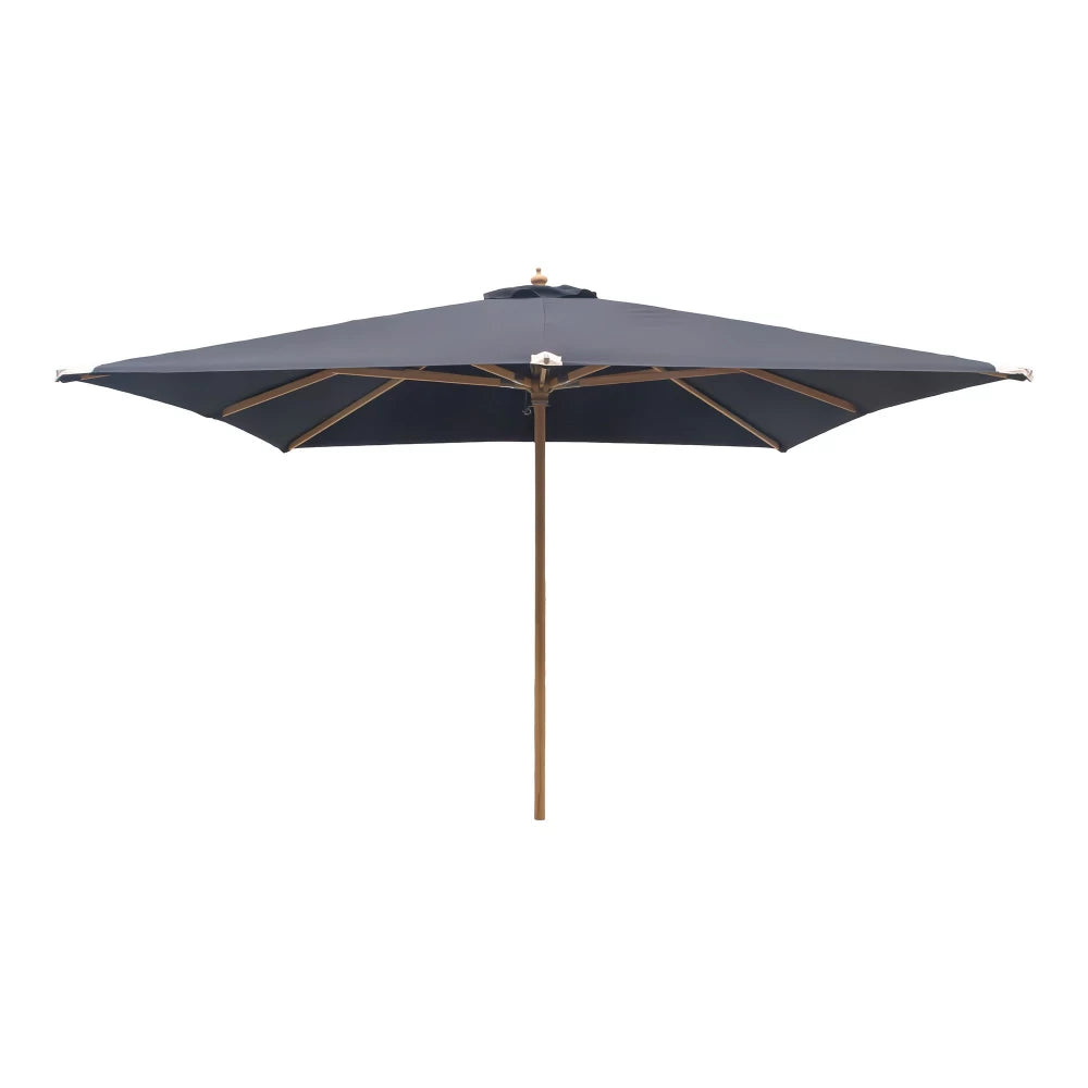 Umbrela de exterior din Lemn/Metal/Poliester Maro/Negru H265xL300cm Orlando