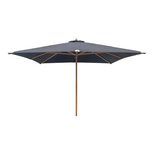 Umbrela de exterior din Lemn/Metal/Poliester Maro/Negru H265xL300cm Orlando