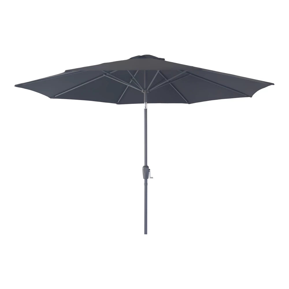 Umbrela de exterior din Metal/Poliester Negru H243xD300cm Houston