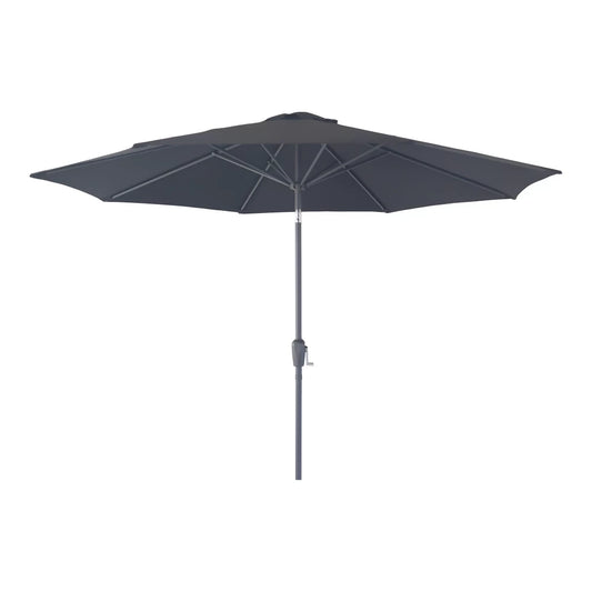 Umbrela de exterior din Metal/Poliester Negru H243xD300cm Houston