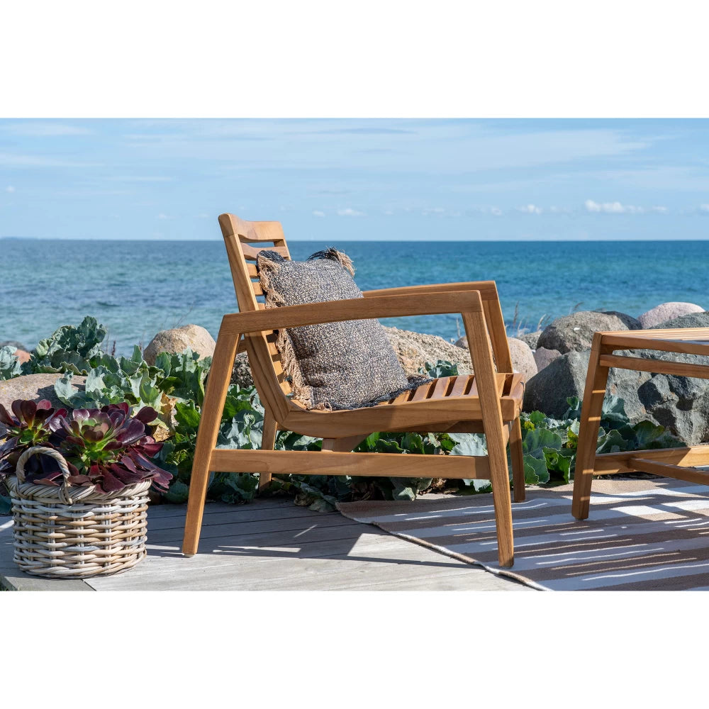 Set exterior 4 piese din Lemn de tec Maro Santander