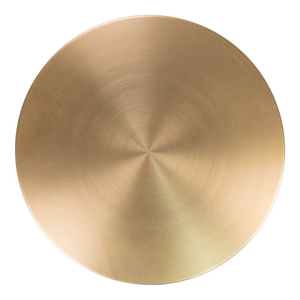 Masuta laterala din Metal/Marmura Alama/Alb D51xH52cm Lecco